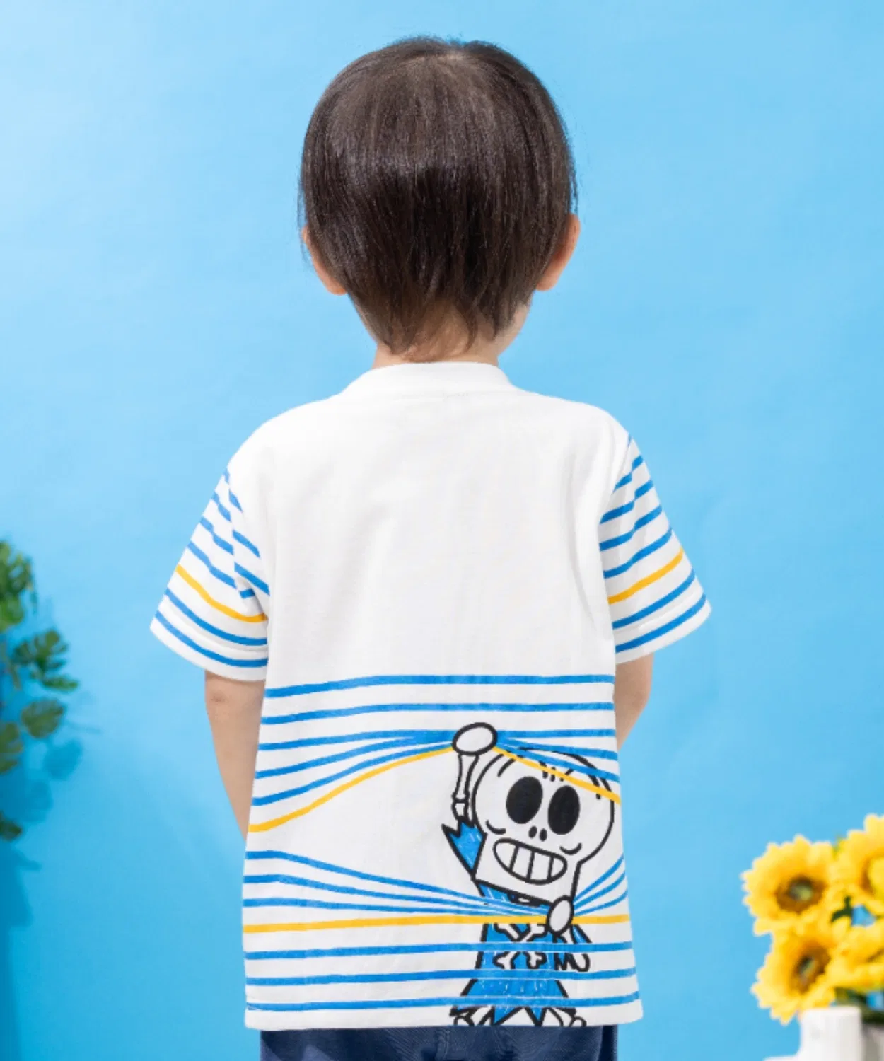 Детская футболка с принтом Baikinman Horaman Biyon ANPANMAN KIDS COLLECTION, Off White — фото 2