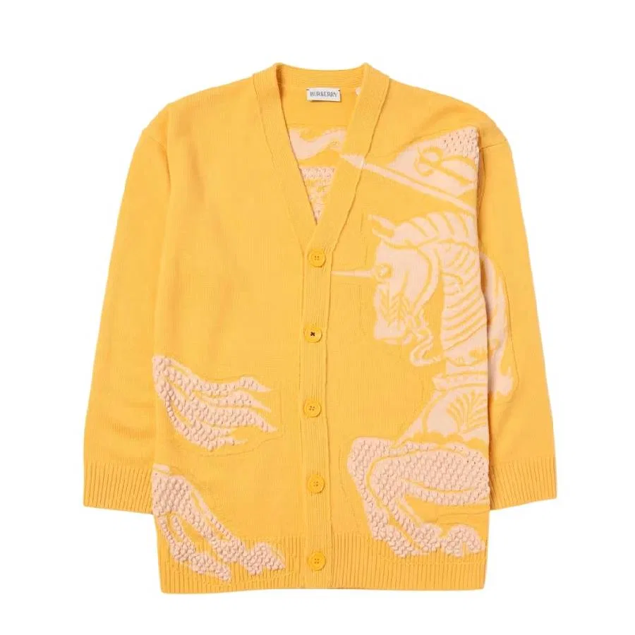 Свитер кашемировый с принтом Equestrian Knight Burberry, Orange
