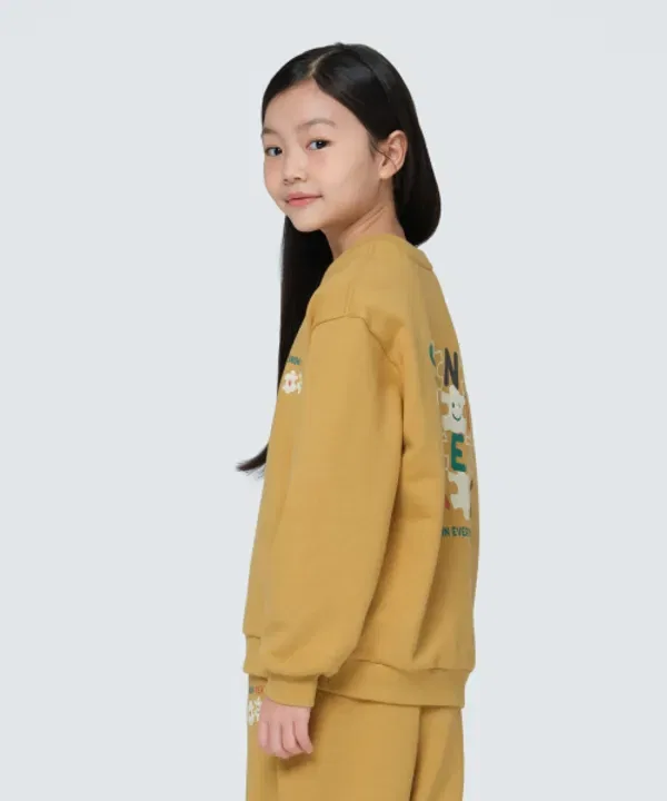 Свитшот с графическим принтом, Kids, Snowpeak Apparel Kids, горчичный