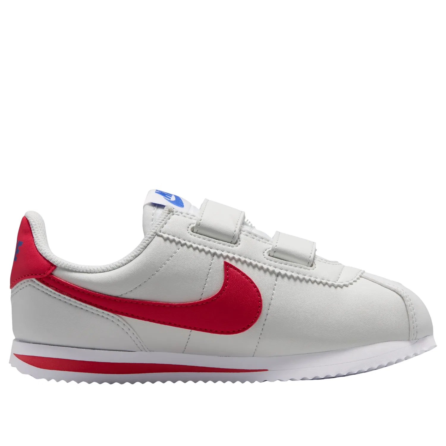 Детские кроссовки с кожаным верхом Cortez 'Off White Tropical Pink' Nike, Off White/Racer Blue/Tropical Pink — фото 2