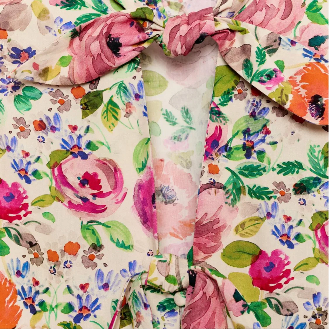 Женская рубашка с воротником-стойкой Multicolor ZARA, Multicolor — фото 4