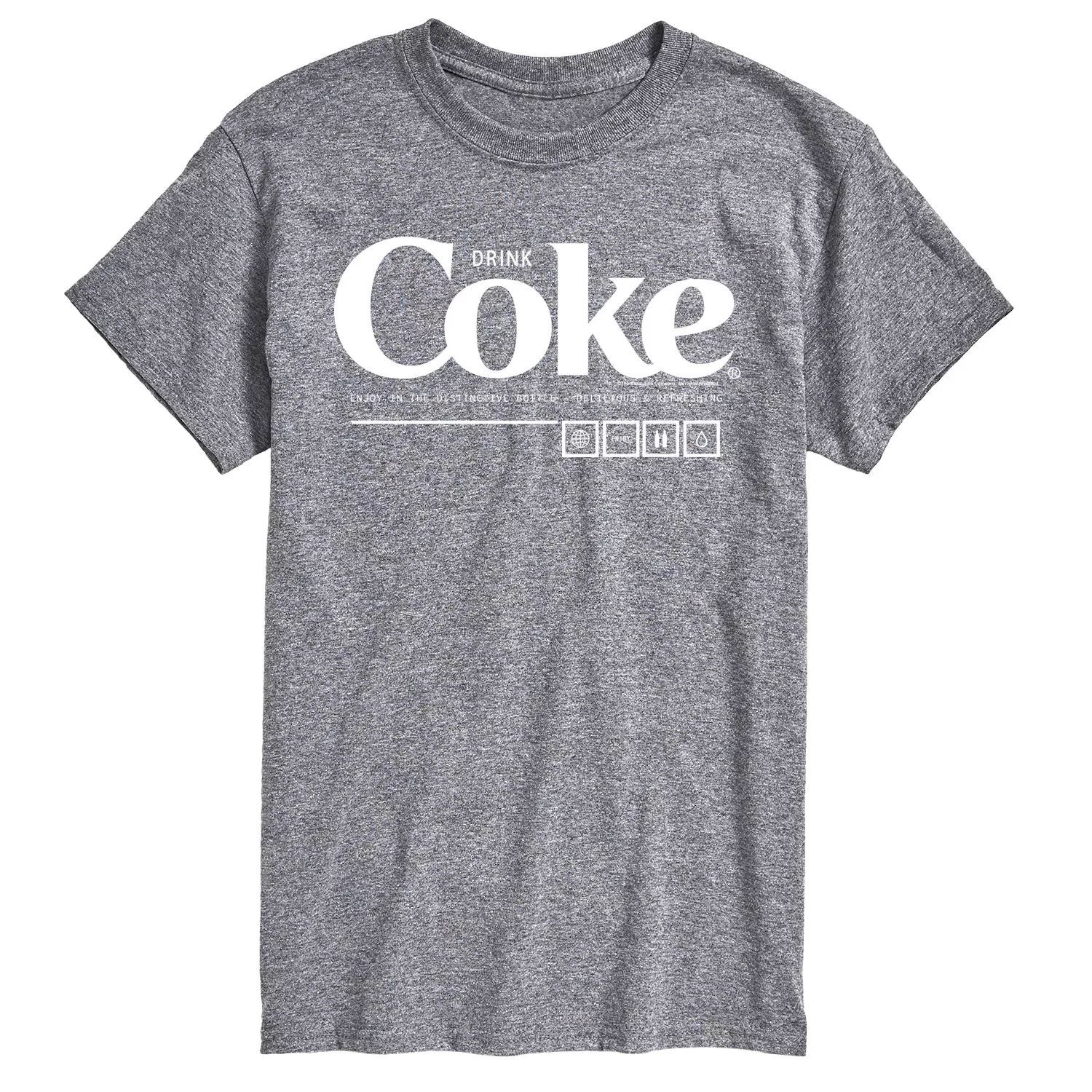 

Мужская футболка Coca-Cola Drink Coke Enjoy с рисунком License, серый