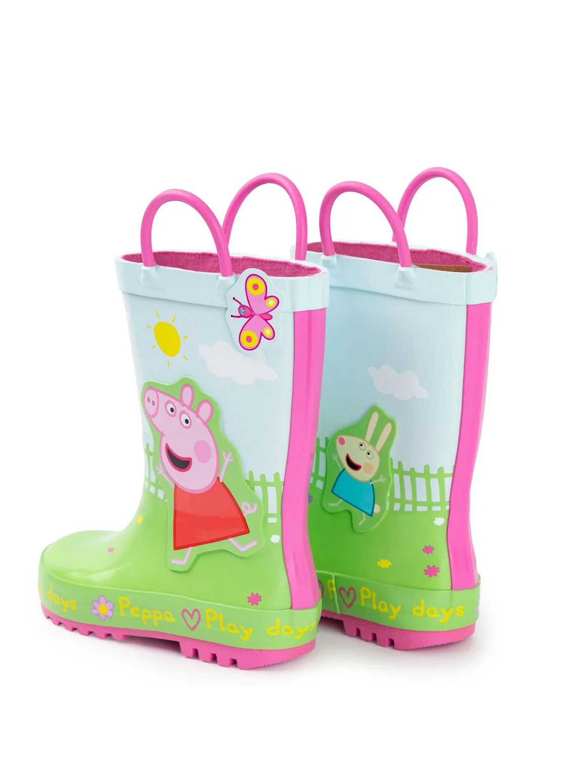 Резиновые сапоги Peppa Pig Kids Wellies with Handles Vanilla Underground, зеленый — фото 3
