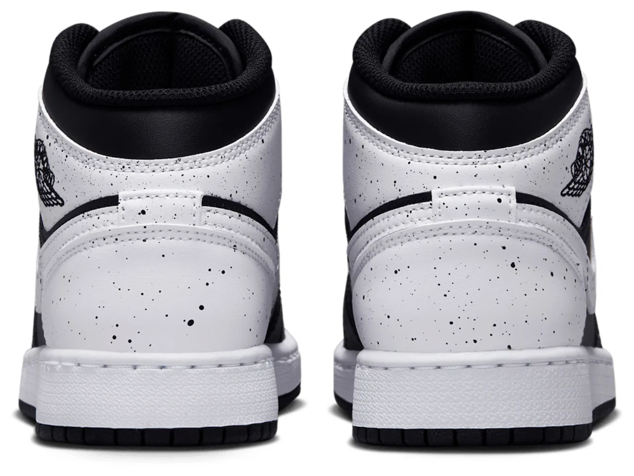 Детские баскетбольные кроссовки для мальчиков Jordan AJ 1 Mid, White/Black/Black — фото 3