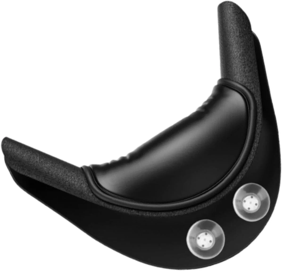 Подушка для шеи, misppro, PU-кожа и силикон, 20,5x16 см, Schwarz — фото 3