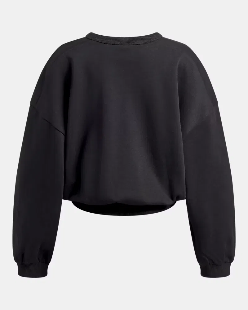 Свитшот оверсайз с начесом UA Rival Fleece UnderArmour, Ultimate Black/White — фото 2