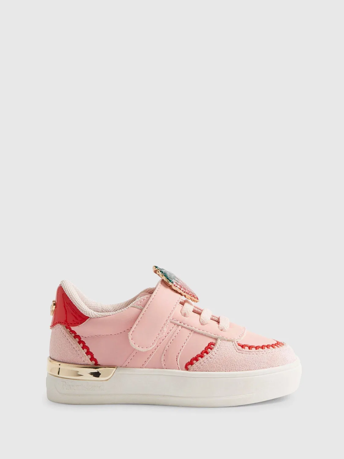 Кеды River Island с клубникой, розовые