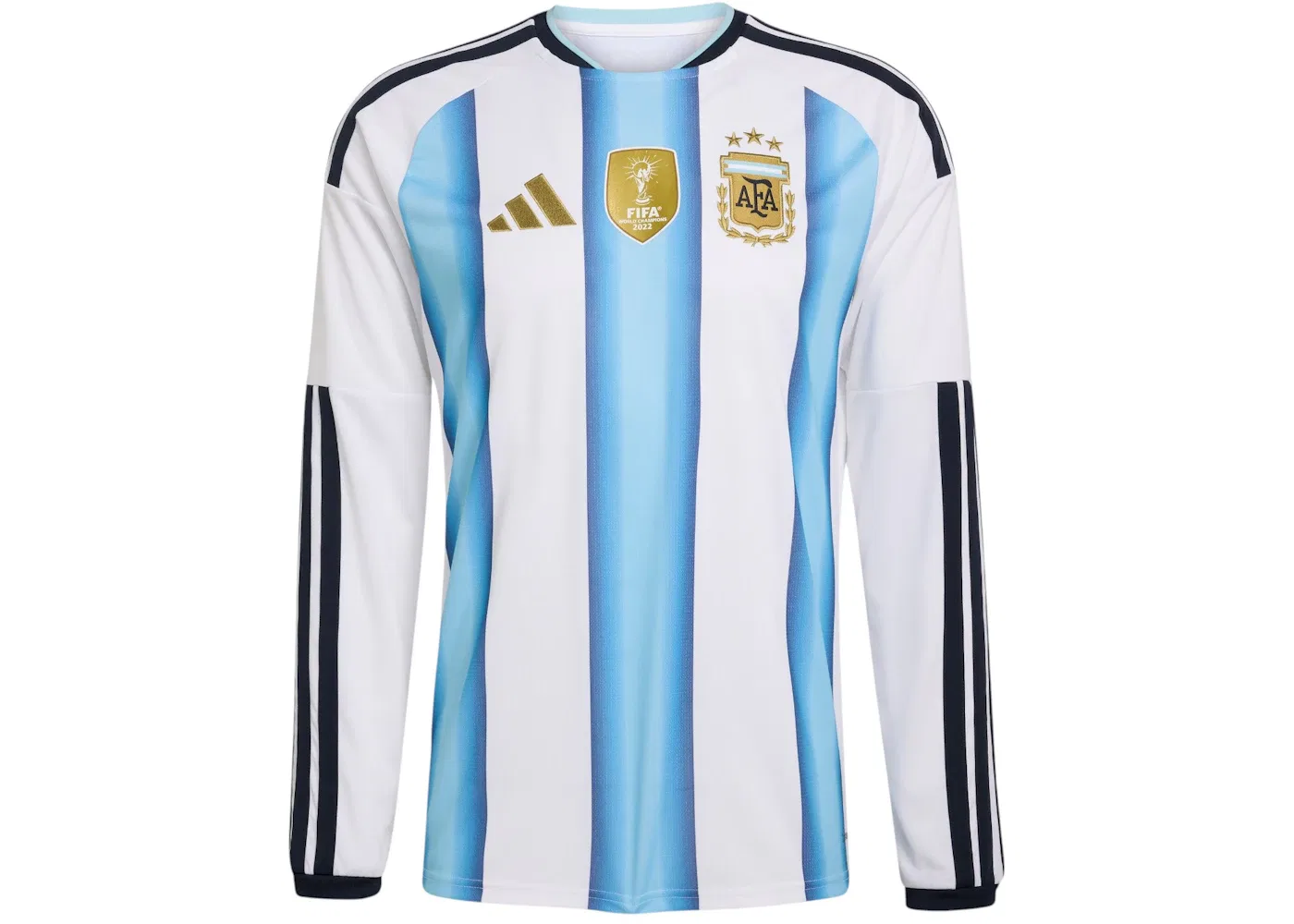 Мужская футболка с длинным рукавом Argentina 2026 Home Long Sleeve Jersey Adidas, White Icey Blue Light Blue