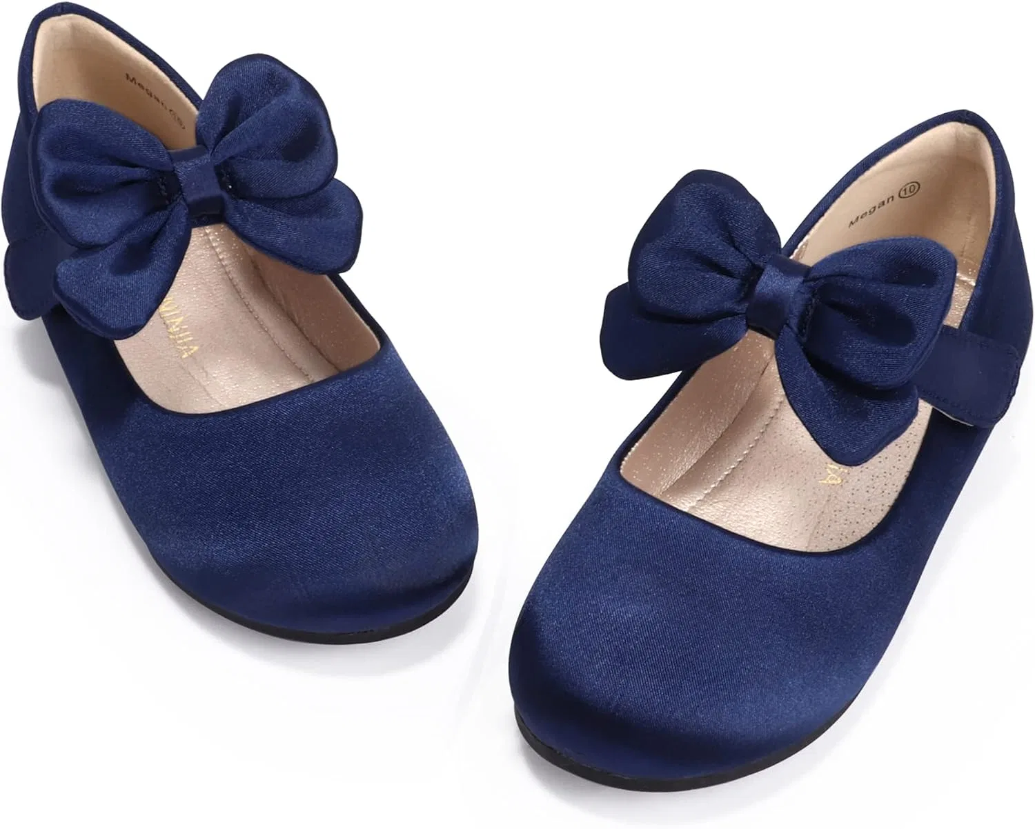 Детские балетки для девочек с цветочным принтом PANDANINJIA, Navy Silk