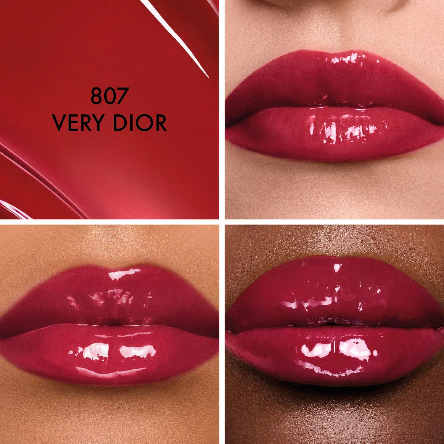 Блеск для губ DIOR Addict Glass Lipstick с эффектом ультра-блеска, 2,7 г, увлажняющий, High Shine finish, DIOR, Color 807: Very Dior — фото 2