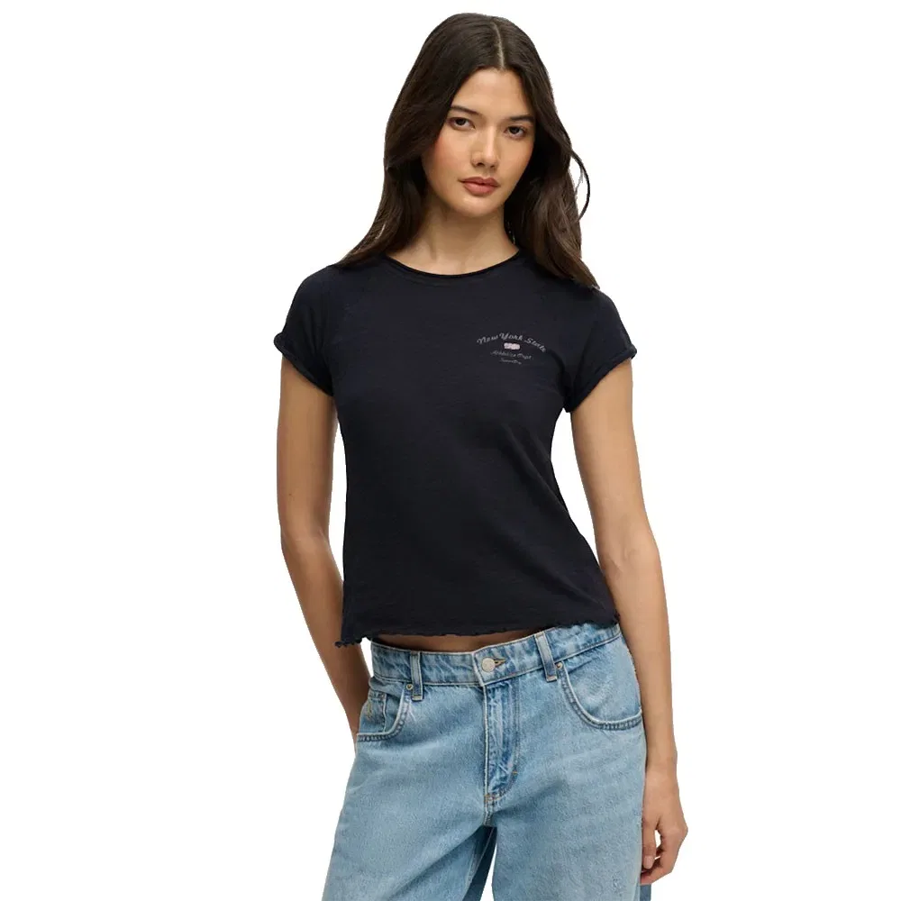 Футболка с коротким рукавом Athletic Essential Slub Graphic Superdry, черный