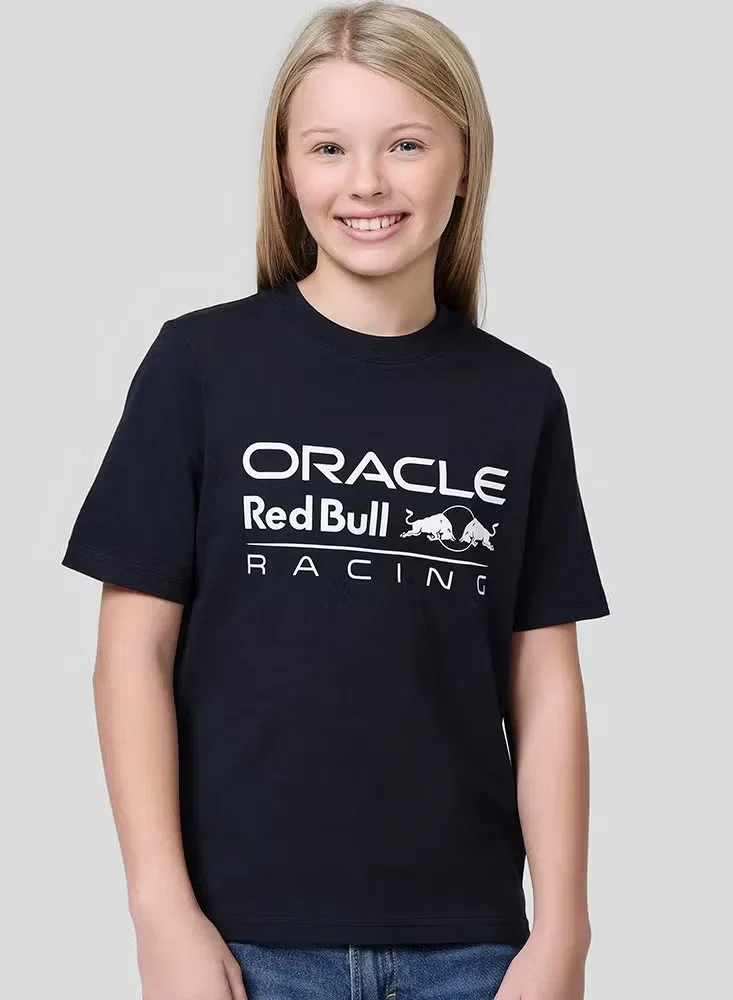 Футболка с крупным логотипом детская Large Front Logo Red Bull, темно-синий — фото 2
