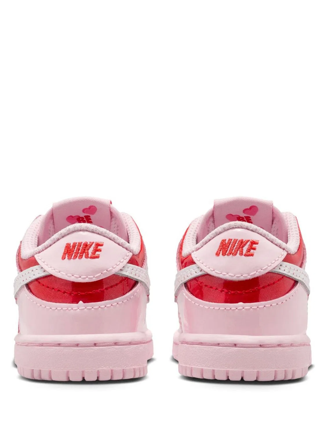 Кроссовки Nike Dunk Low, розовые с красными сердечками — фото 4