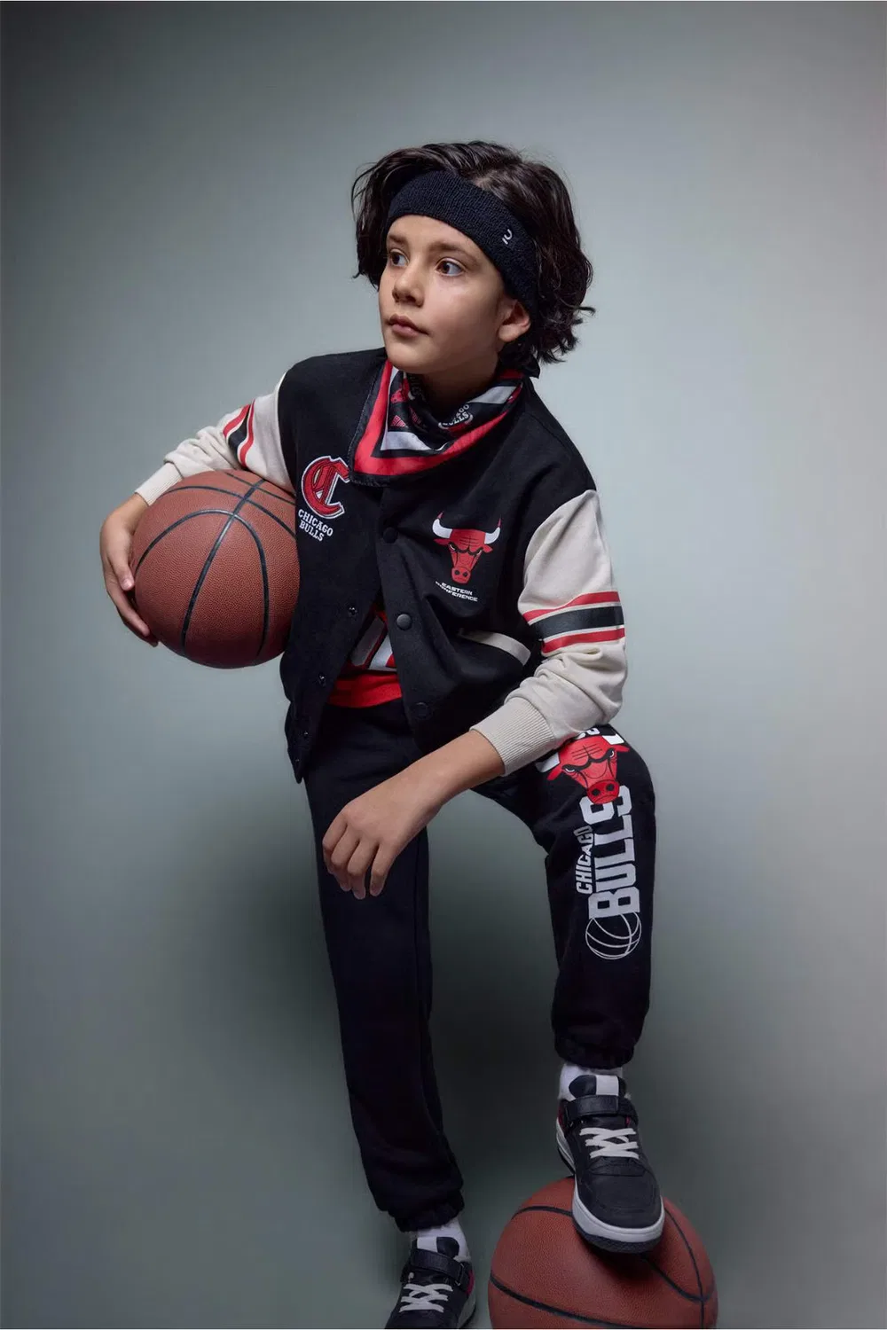 Штаны с логотипом Chicago Bulls, Defacto, черный — фото 2