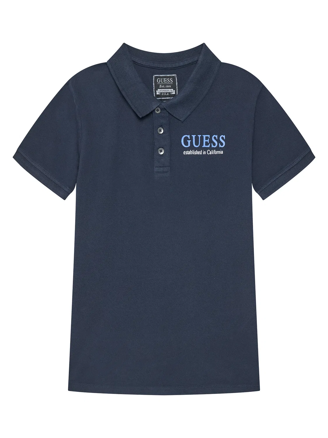Поло стандартного кроя для мальчика Guess, темно-синий