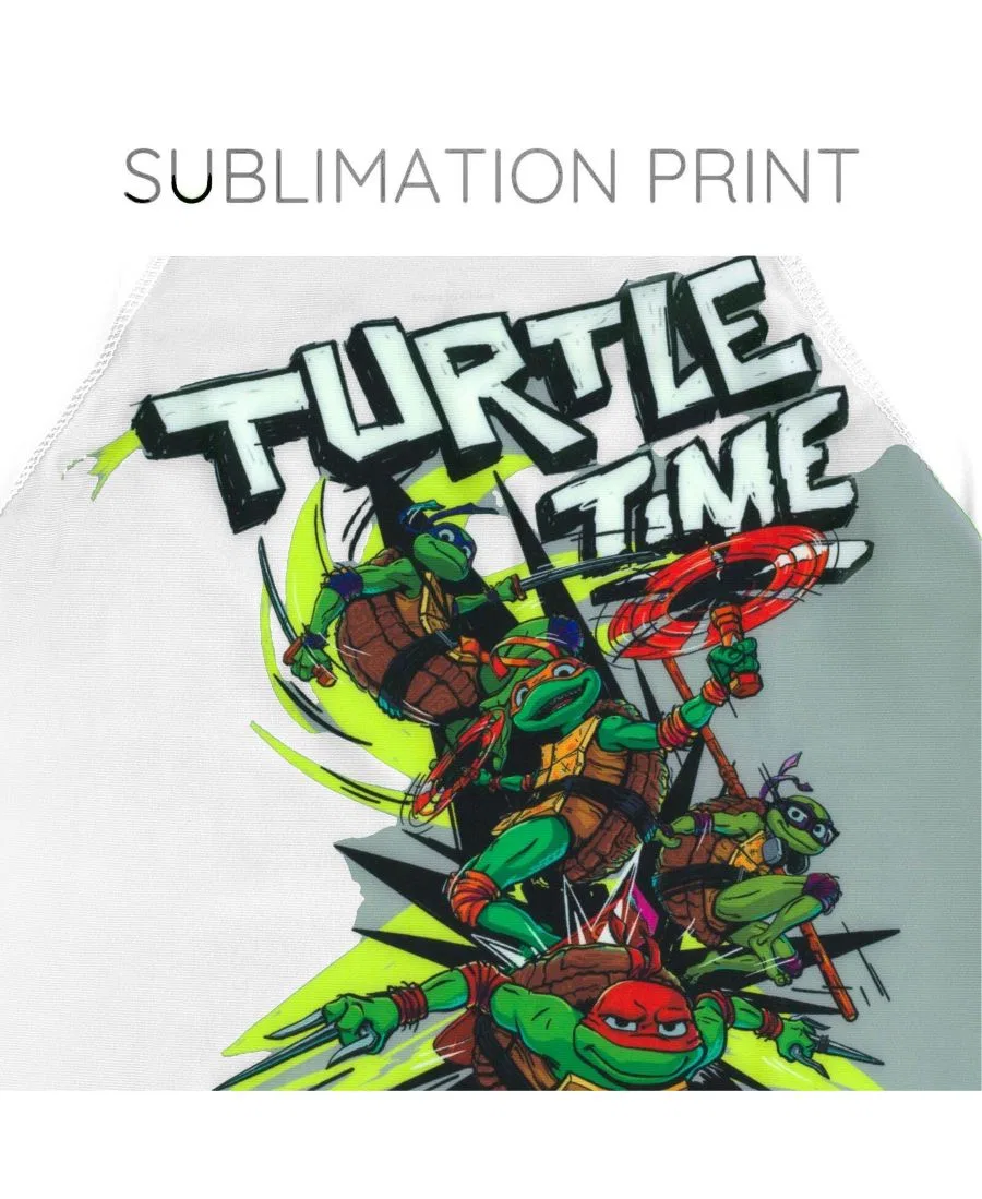 Комплект из двух предметов для мальчиков с рашгардом и плавками Teenage Mutant Ninja Turtles, Grey And Neon Green — фото 3