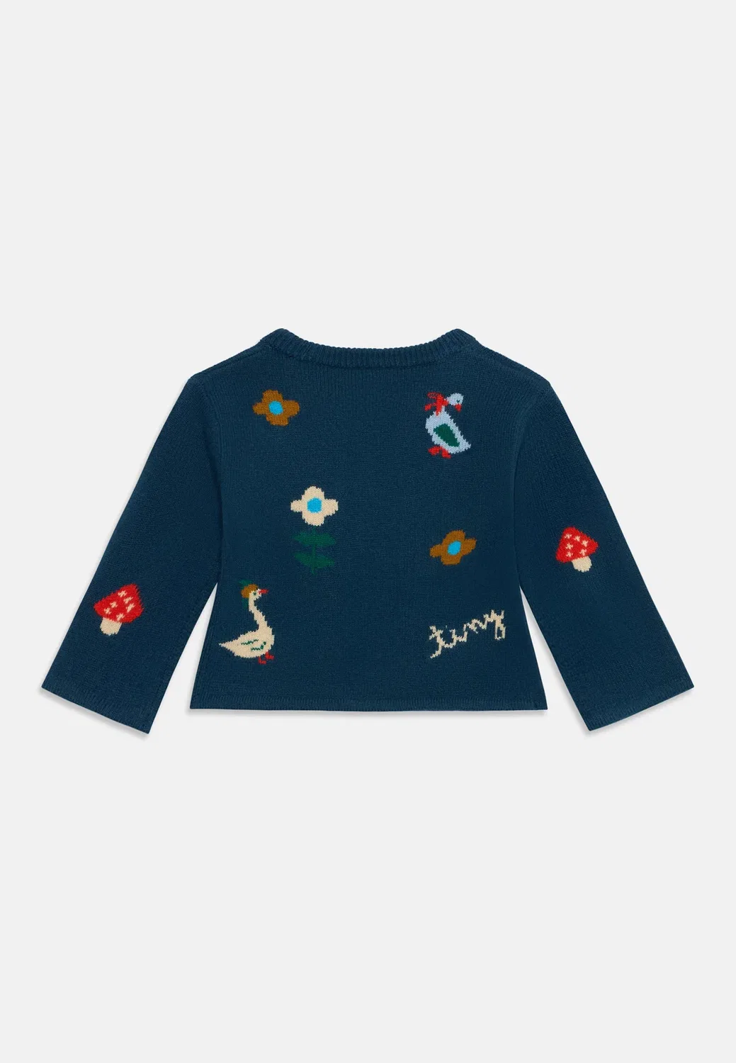 Детский зимний кардиган унисекс - кардиган Tinycottons, Ink Blue — фото 2