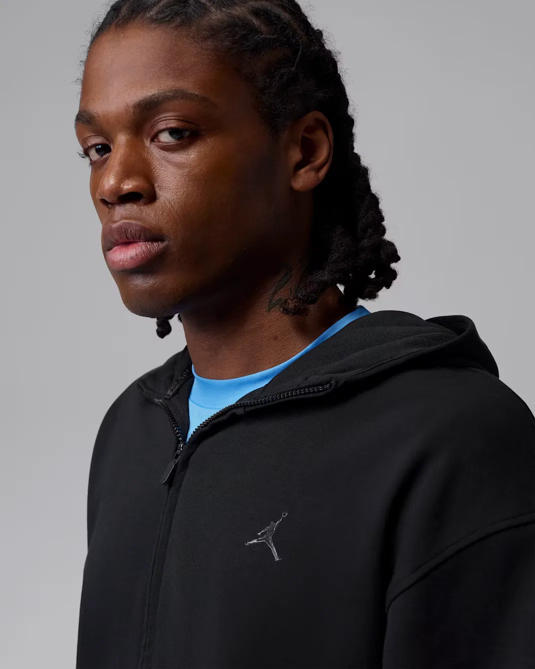 Мужская толстовка на молнии Dri-FIT Jordan Sport Hoop Fleece, Black — фото 3