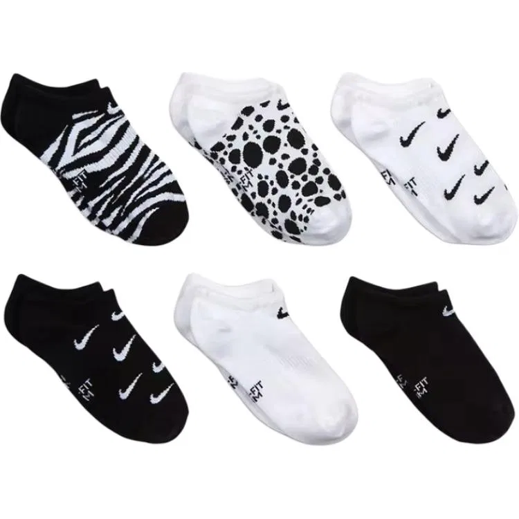 Детские носки Nike 6 Pack, Black White — фото 4