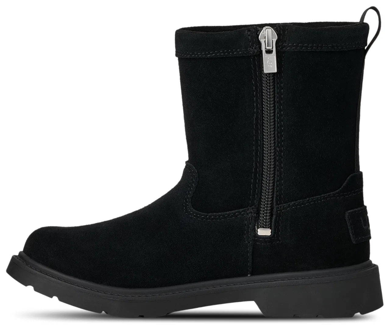 Детские ботинки для девочек с водонепроницаемым замшевым верхом Peyton UGG, Black — фото 2