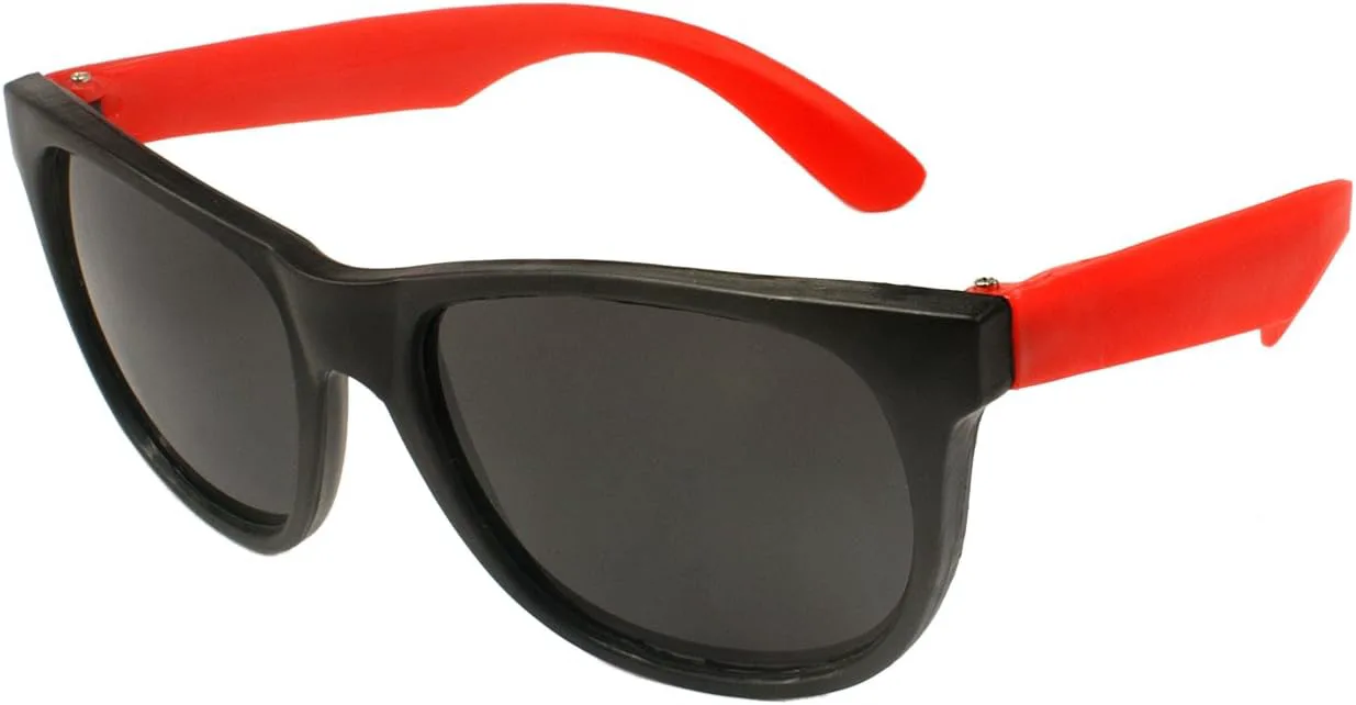 

Солнцезащитные очки EDGEIWEAR в стиле 80-х с неоновым дизайном для вечеринок взрослых, сертифицированные по стандарту CPSIA, не содержат свинца (Pb), Red Temples