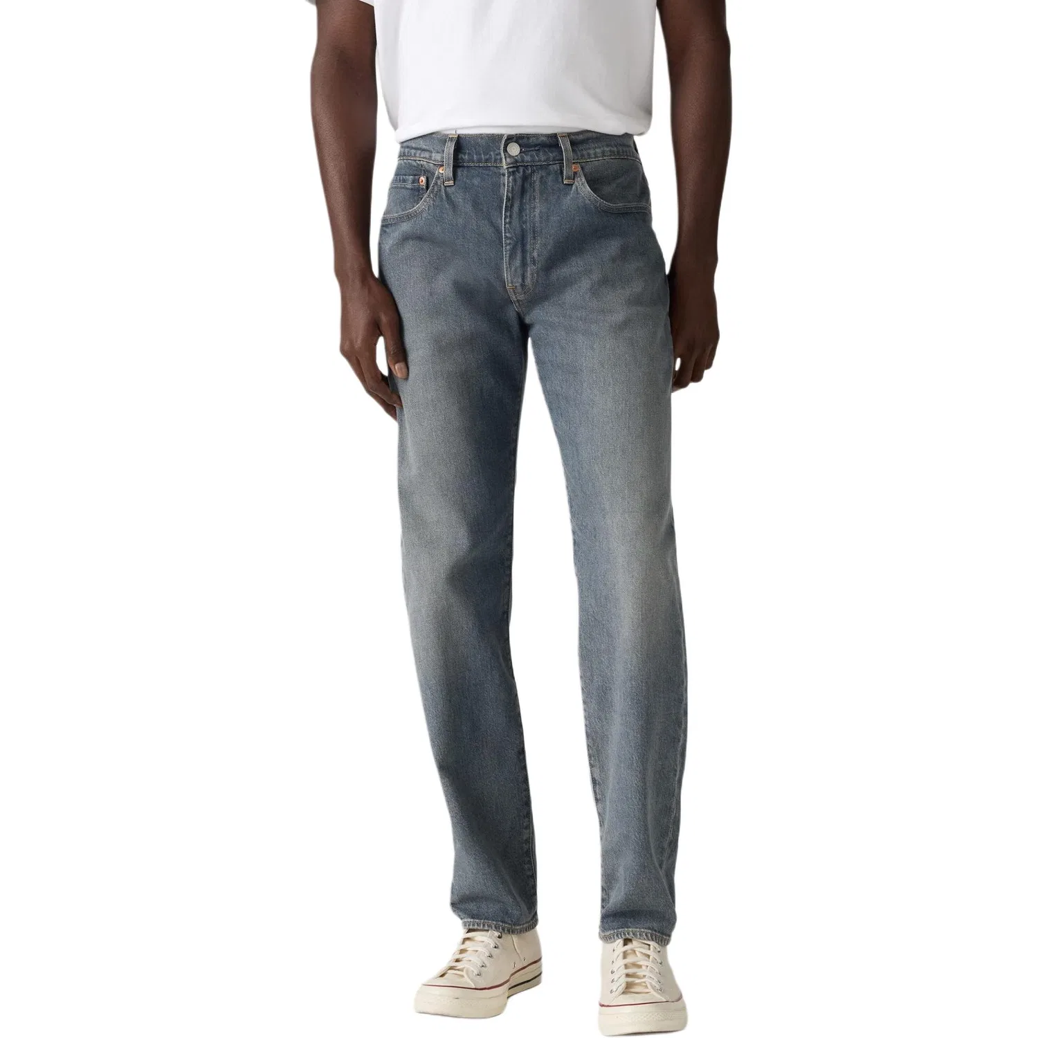 Мужские джинсы зауженные Levi's 502, Blue — фото 4