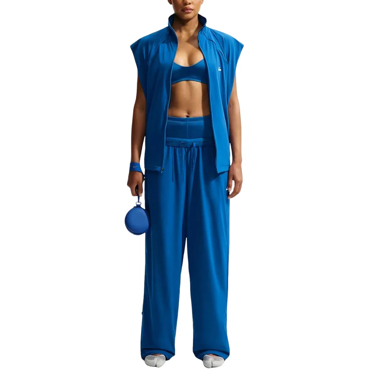 Женские брюки SKIMS Stretch Nylon Oversized Pants 'Cobalt' Nike, Cobalt — фото 2