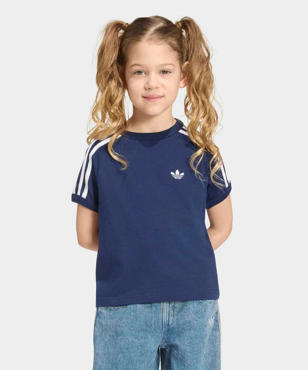 Детская футболка с длинным рукавомThree Stripes Adidas Originals, Blue — фото 3