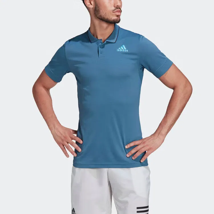 Поло с принтом логотипа Gameset Adidas, синий — фото 2
