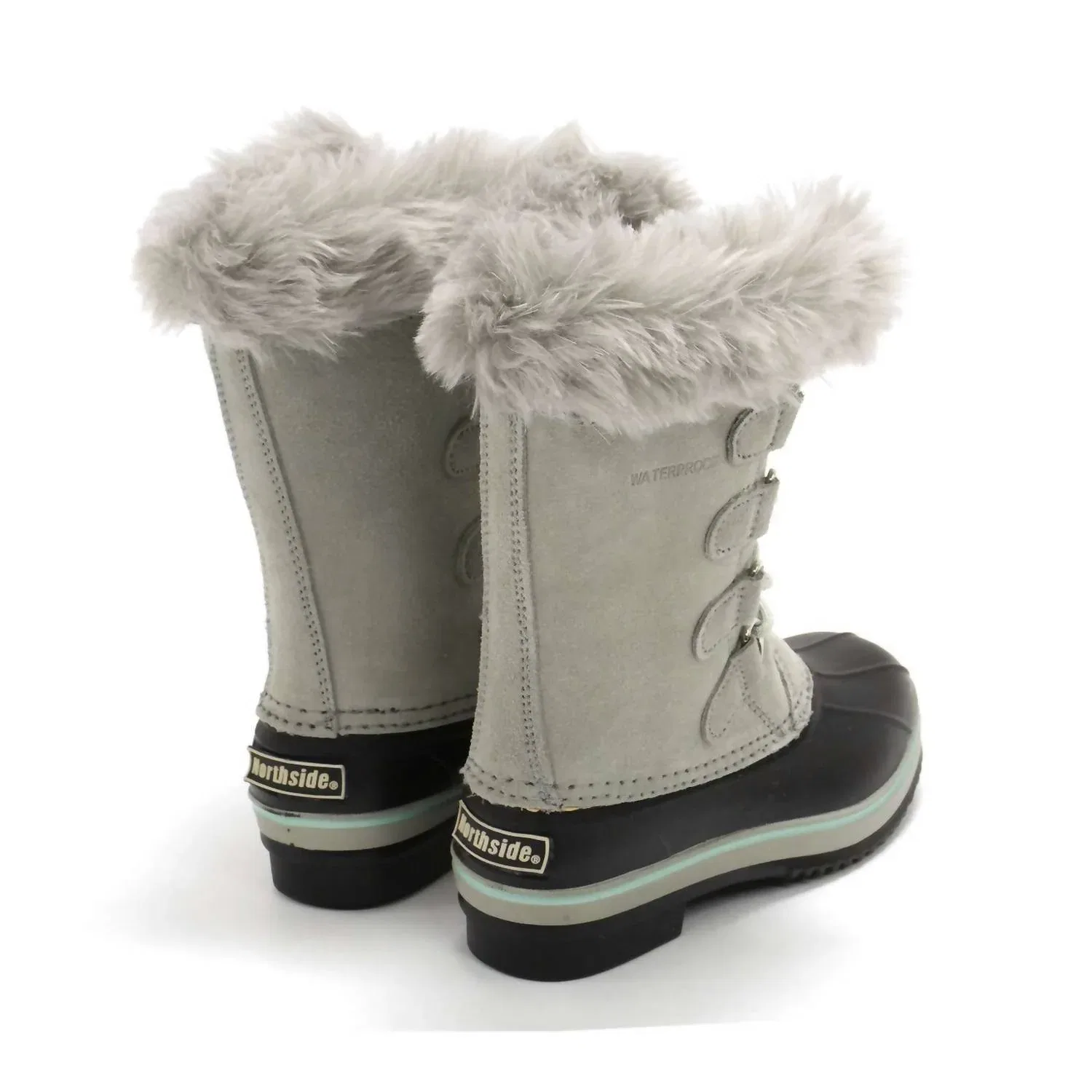 Детские зимние сапоги водонепроницаемые на шнуровке Kathmandu Northside, Light Gray — фото 3