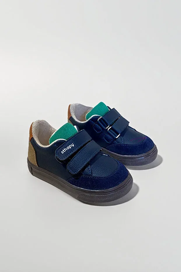 Детские кроссовки для девочек ортопедические Sthapy, Navy Blue — фото 3