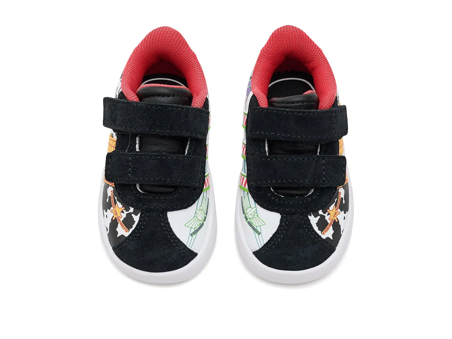 Кроссовки Pixar Vl Court 3.0 Hook & Loop (для младенцев и малышей) Adidas Kids, White/White/Black — фото 3