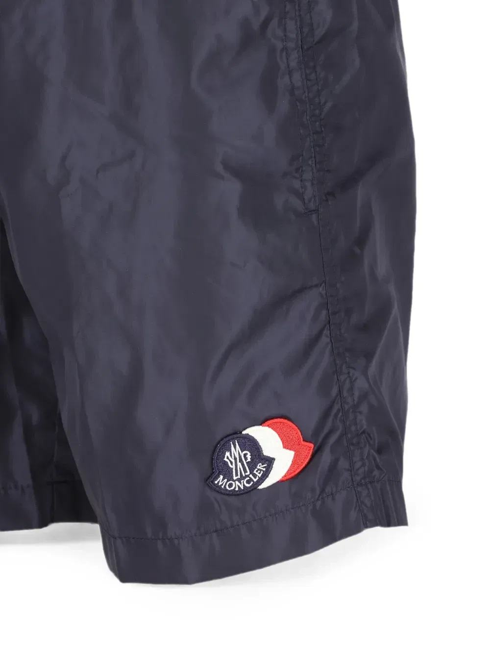 Плавки-шорты с кулиской и нашивкой-логотипом Moncler, синий — фото 3