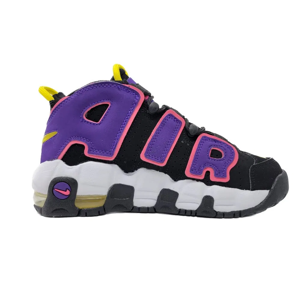 Детские кроссовки для мальчиков с максимальной амортизацией NIKE Air More Uptempo NIKE, Black Multicolor Court Purple — фото 2