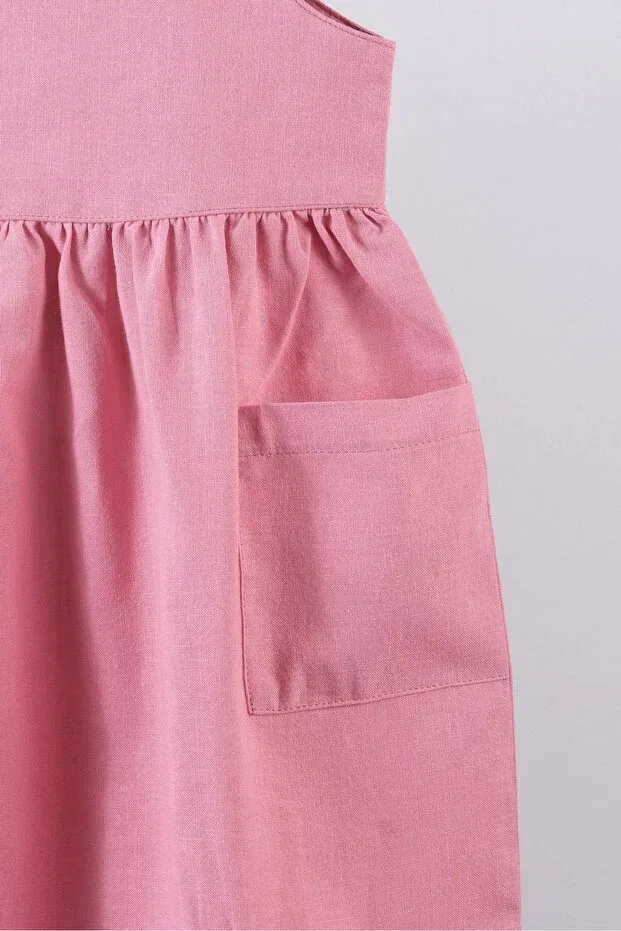 Детское платье для девочек хлопковое Bondberro, Powder Pink — фото 2