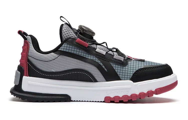 Детские кеды Li-Ning YOUNG Journey 2.0 LOW с поворотной пряжкой, Black Red — фото 3
