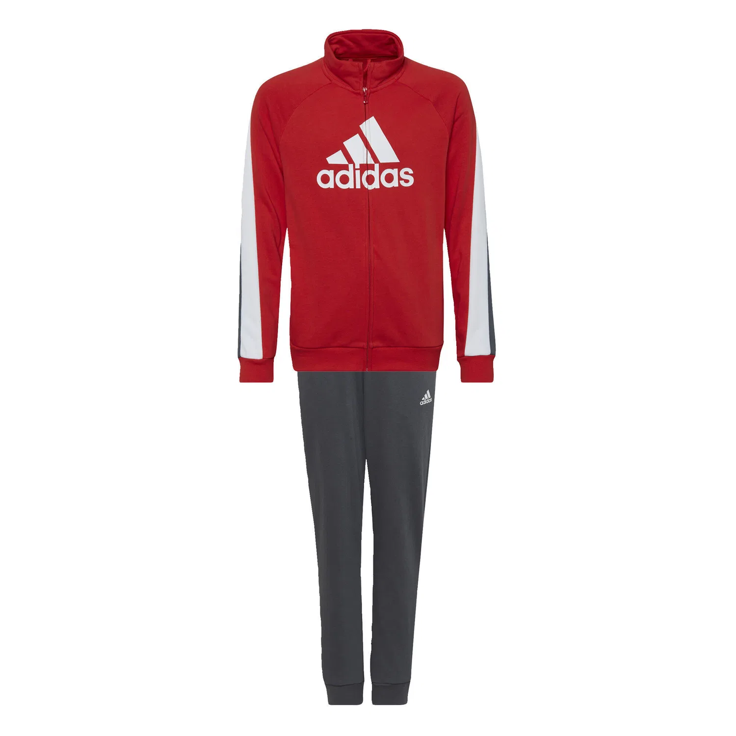 Детский спортивный костюм Colorblock Big Badge of Sport Adidas, Rot Schwarz Grau — фото 2