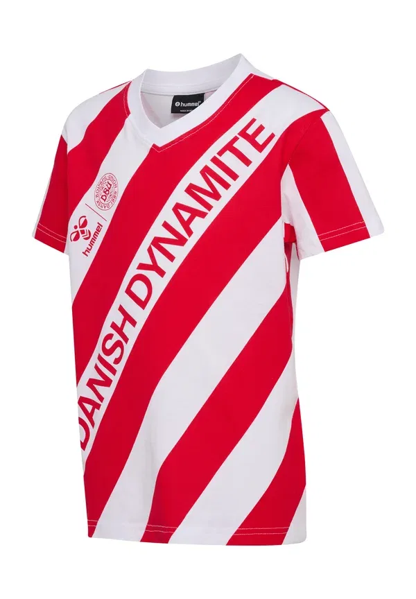 Футболка Dbu 26 fan dynamite ss для детей унисекс - одежда национальной сборной Hummel, белый/красный — фото 4