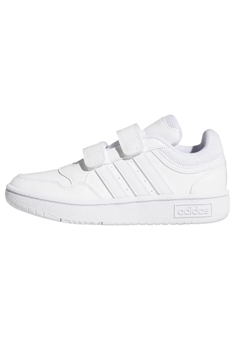 Детские кроссовки для мальчиков и девочек с липучкой Hoops Lifestyle Basketball Hook-and-Loop Adidas, Cloud White Cloud White Cloud White