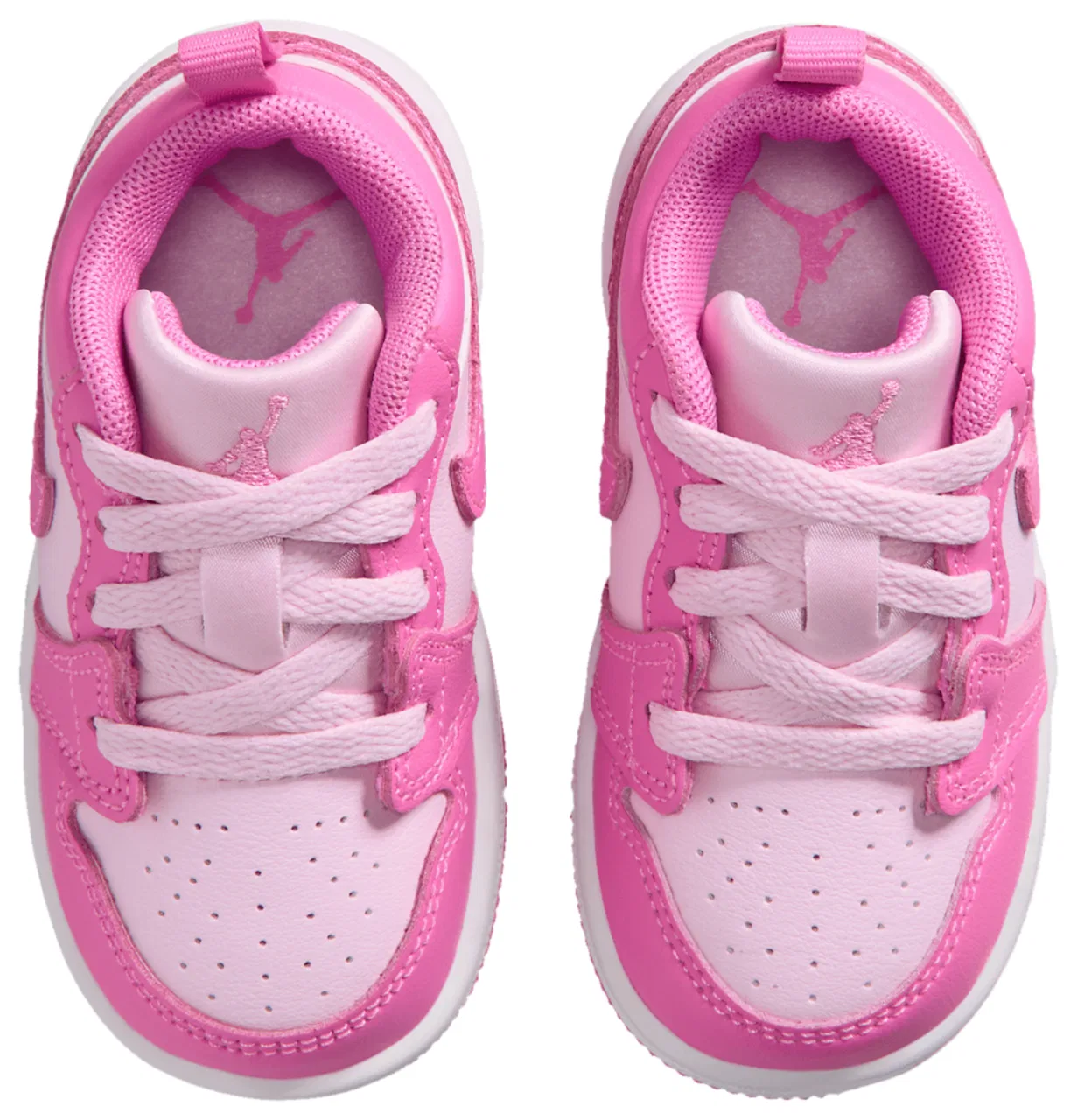 Детские кроссовки для мальчиков с липучками Jordan AJ 1 Low Alt, Jordan, Pink White — фото 4