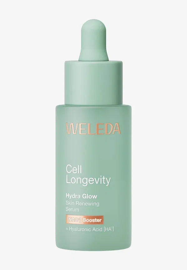 Сыворотка с гиалуроновой кислотой Cell longevity hydra glow skin renew serum Weleda, 30 мл