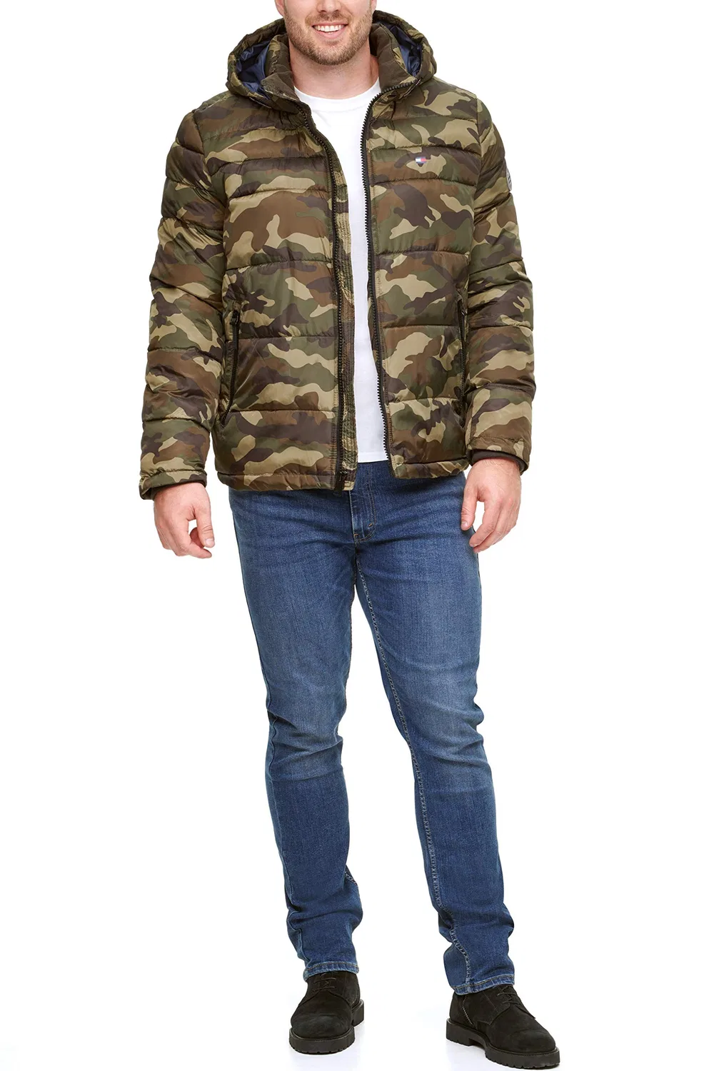 Мужская куртка-пуховик с капюшоном Classic Tommy Hilfiger, camo — фото 3