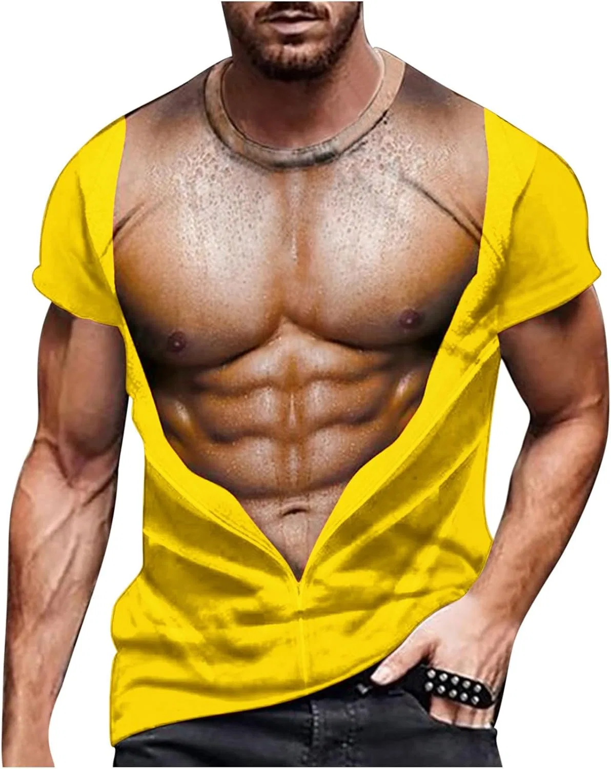 Мужская футболка с принтом Oversize Generic, Yellow