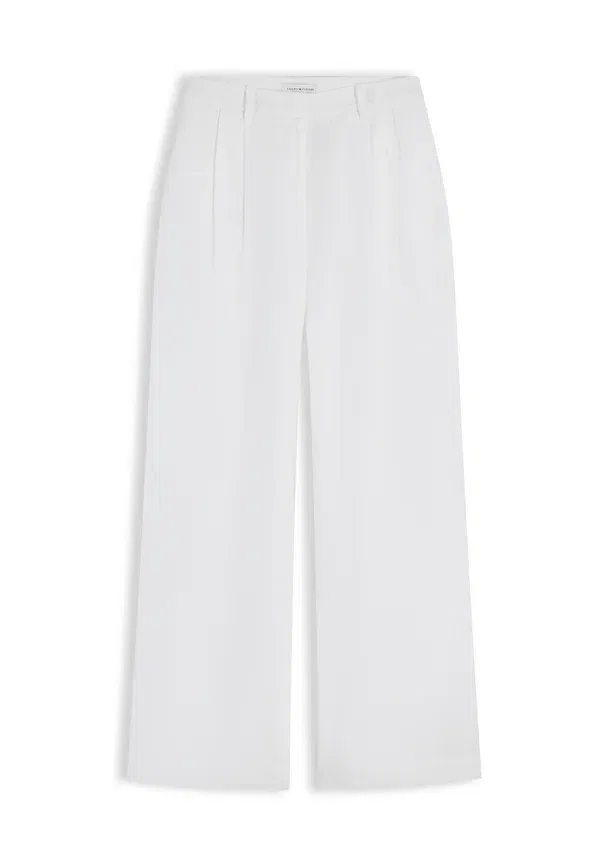 Брюки льняные Tailored wide leg Tommy Hilfiger classic white, белый — фото 4