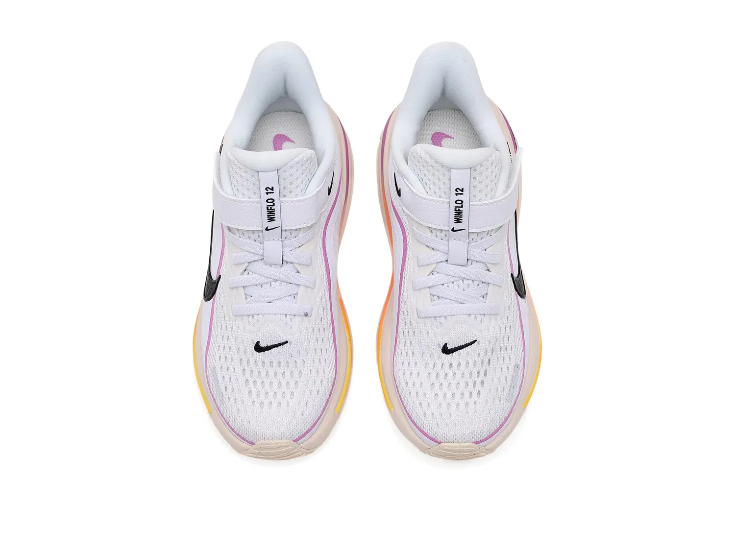 Кроссовки Winflo 12 (для маленьких детей) Nike Kids, White/Black/Light Magenta/Chalk/Tangerine Tint/Orange Pulse — фото 3