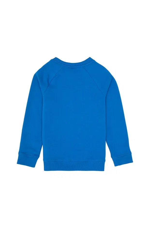 Детские свитшот для мальчиков хлопковый Saks Basic Crew Neck U.S. Polo Assn., Dark Blue — фото 4