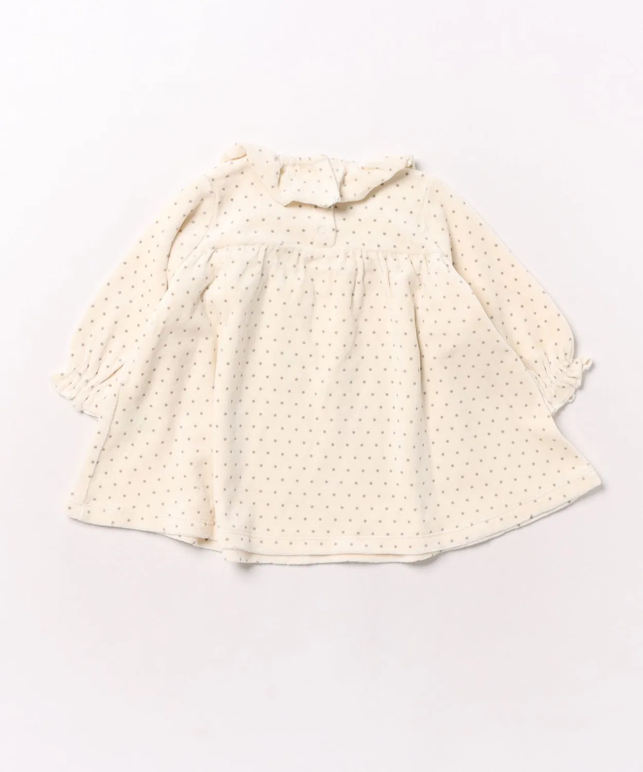Детское платье из велюра в горошек Polka Dot ARCHIVER, Natural — фото 2