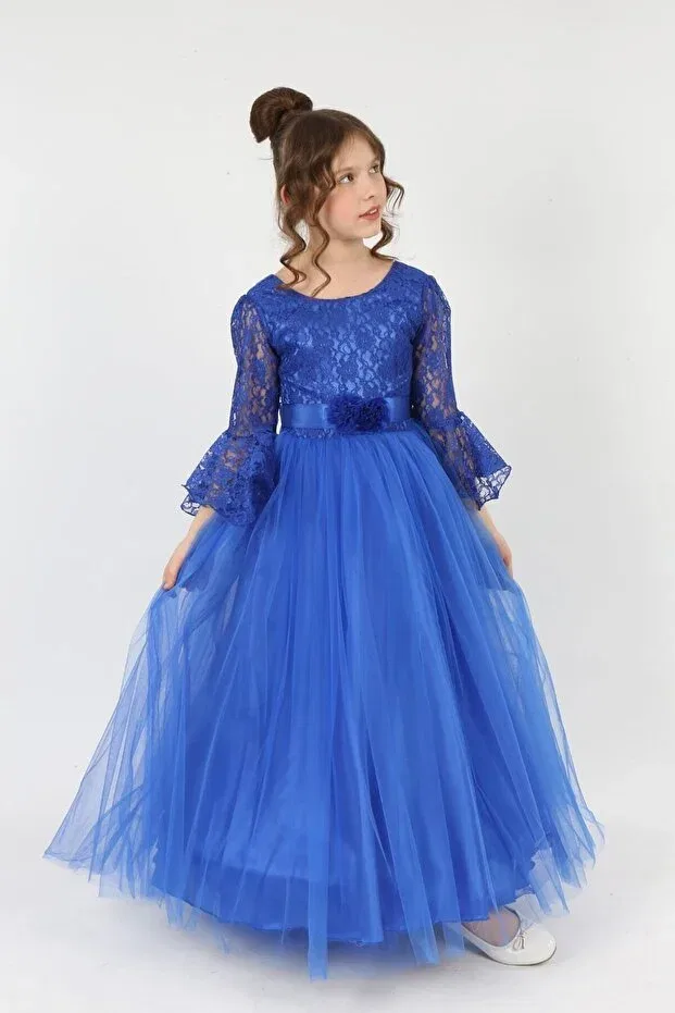 Детское платье для девочек из фатина Jannock, Blue