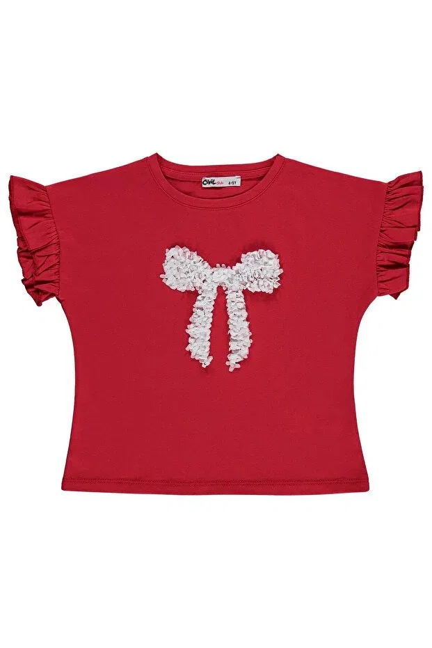 Детская футболка для девочек с коротким рукавом Civil Girls, Red