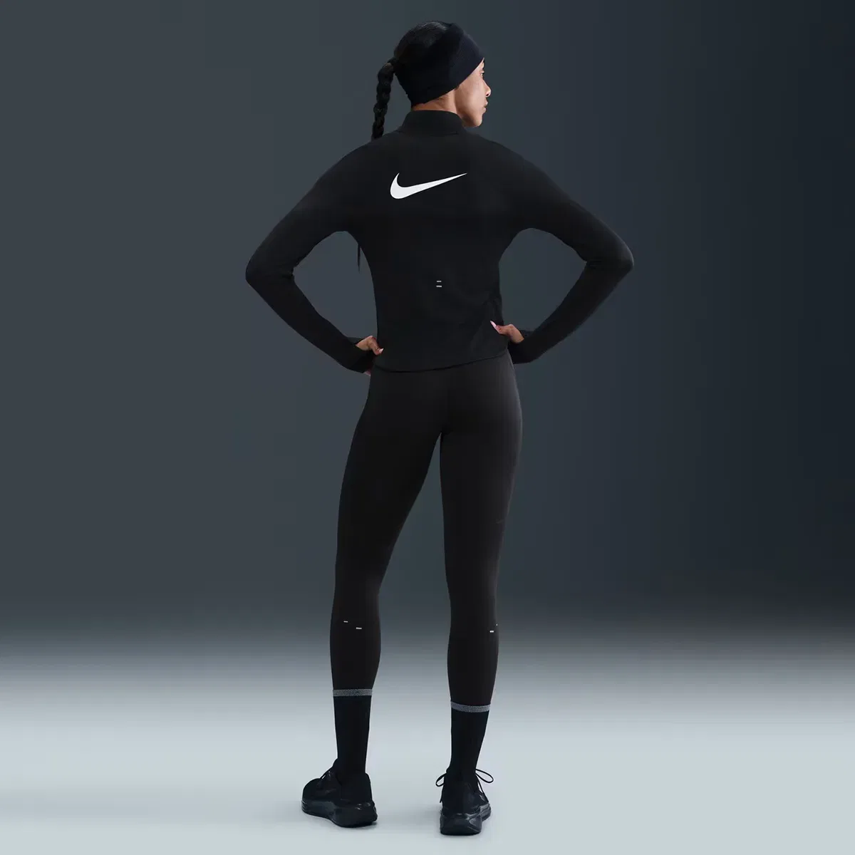 Женские леггинсы для бега Nike Dri-FIT Tempo 7/8, Nike, Negro — фото 2